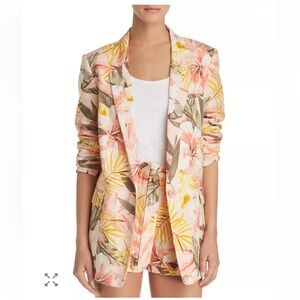 Joie Kashina B Floral Print Patterned Blazer